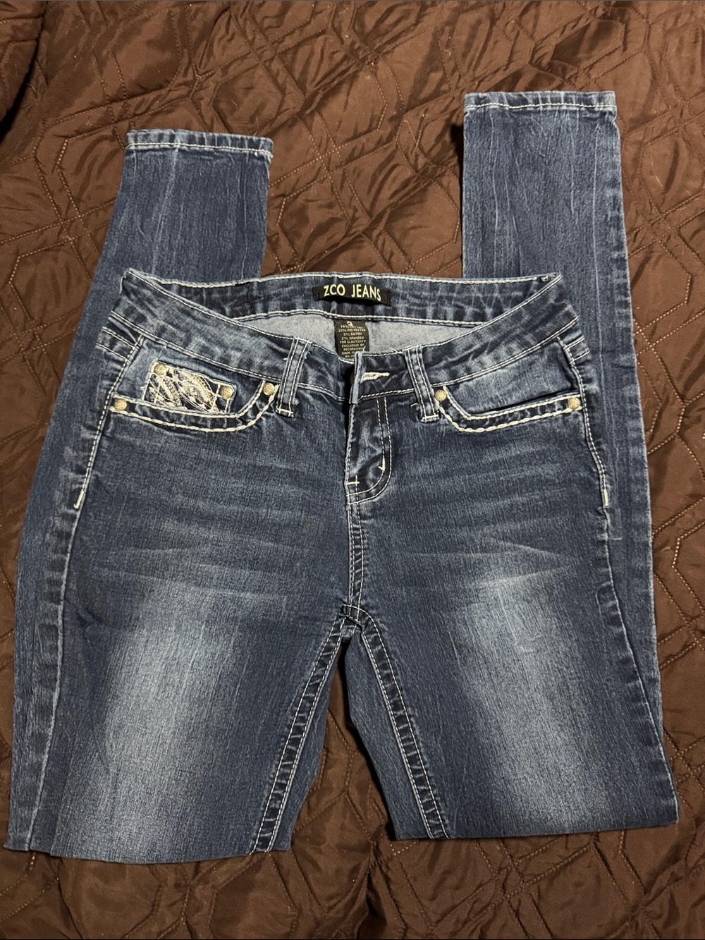 ZCO Jeans Women’s Faded Blue Skinny Jeans